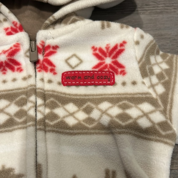 Carter’s Newborn Winter Moose Bodysuit & Fleece Zip-Up - Picture 2 of 5